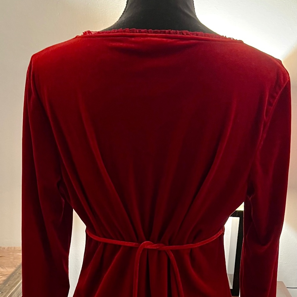 Maternity crushed velveteen top